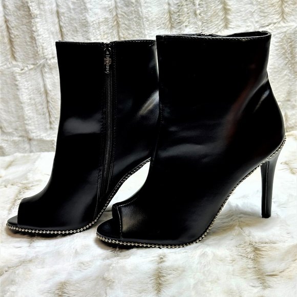 MACK J PeepToe Ankle Boots Sizes 8.5, 9, 10 - Picture 2 of 8